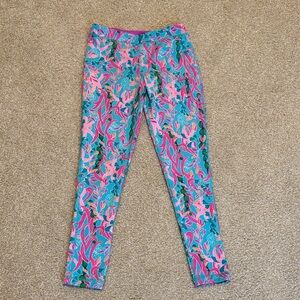 Lilly Pulitzer Pink and Blue floral Kids Leggings